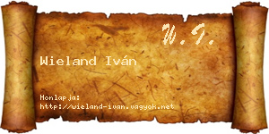 Wieland Iván névjegykártya